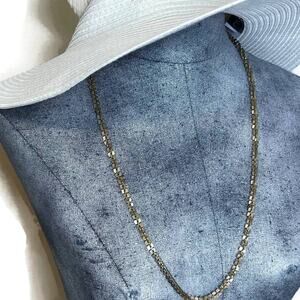 vintage long gold chain necklace 28" Park Lane Signed retro gold TONE